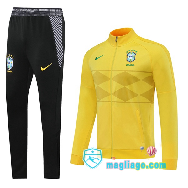 Magliago - Passione Maglie Thai Affidabili Basso Costo Online Shop | Giacca Da Allenamento Brasile Giallo 2020/2021