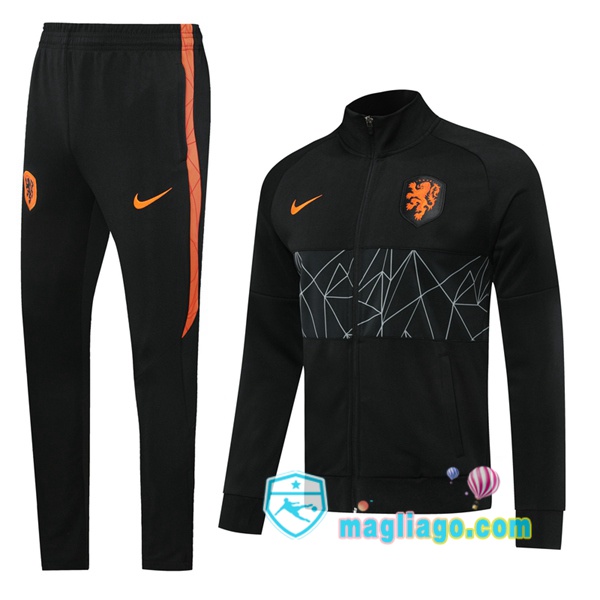 Magliago - Passione Maglie Thai Affidabili Basso Costo Online Shop | Giacca Da Allenamento Paesi Bassi Nero 2020/2021