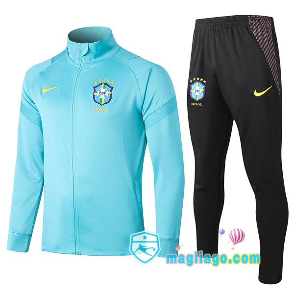 Magliago - Passione Maglie Thai Affidabili Basso Costo Online Shop | Giacca Da Allenamento Brasile Blu 2020/2021
