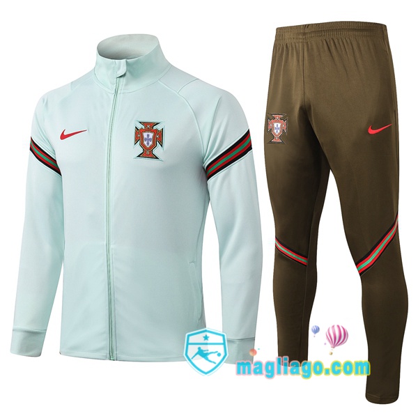 Magliago - Passione Maglie Thai Affidabili Basso Costo Online Shop | Giacca Da Allenamento Portogallo Verde Chiaro - 2 2020/2021