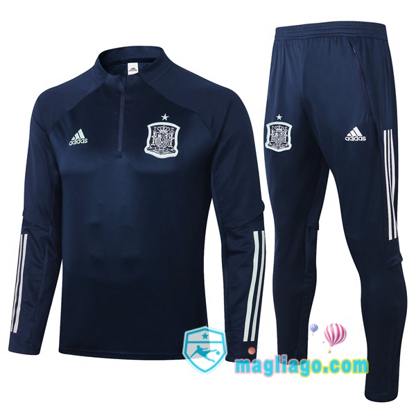 Magliago - Passione Maglie Thai Affidabili Basso Costo Online Shop | Tuta da Allenamento Spagna Blu Royal 2020/2021