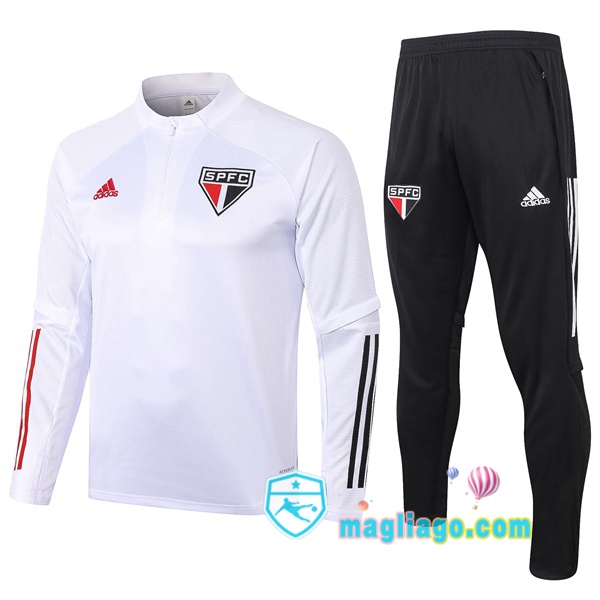 Magliago - Passione Maglie Thai Affidabili Basso Costo Online Shop | Tuta da Allenamento Sao Paulo FC Bianco 2020/2021