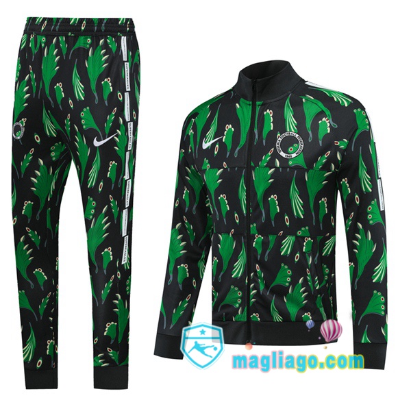 Magliago - Passione Maglie Thai Affidabili Basso Costo Online Shop | Giacca Da Allenamento Nigeria Nero Verde 2020/2021