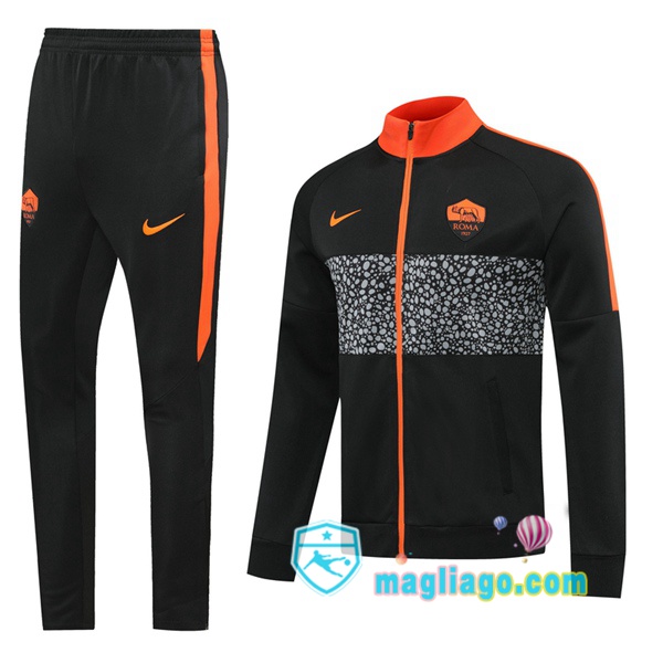 Magliago - Passione Maglie Thai Affidabili Basso Costo Online Shop | Giacca Da Allenamento AS Roma Nero 2020/2021