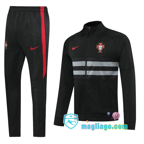 Magliago - Passione Maglie Thai Affidabili Basso Costo Online Shop | Giacca Da Allenamento Portogallo Nero 2020/2021