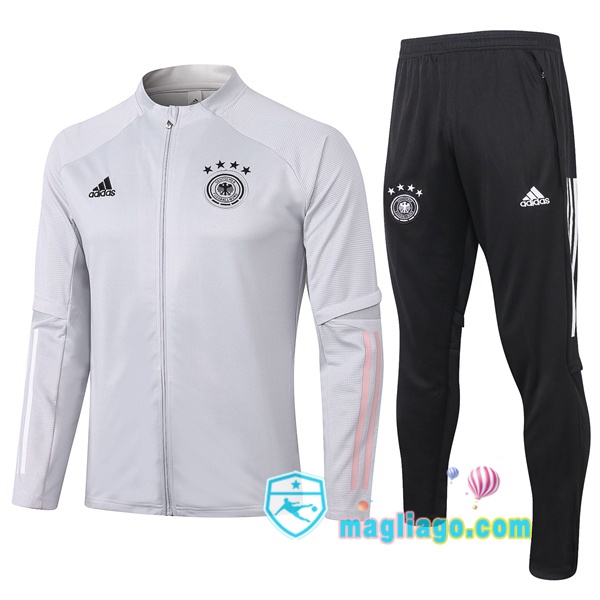 Magliago - Passione Maglie Thai Affidabili Basso Costo Online Shop | Giacca Da Allenamento Germania Grigio Chiaro 2020/2021