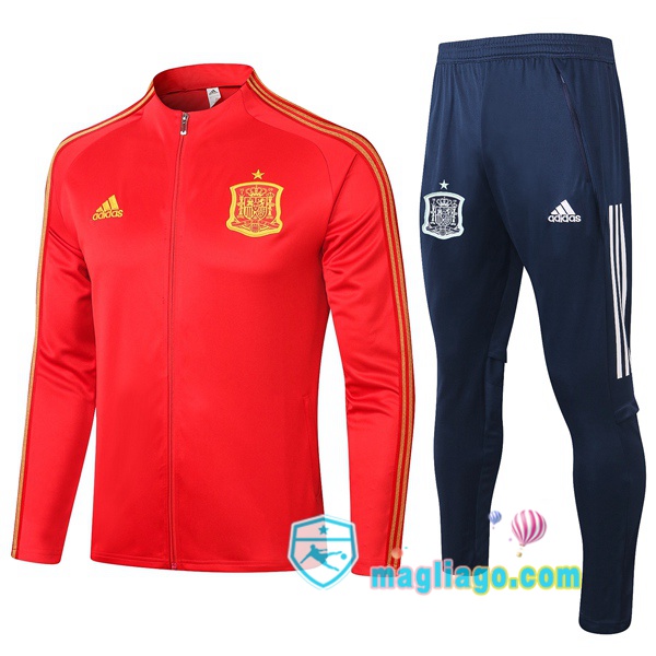 Magliago - Passione Maglie Thai Affidabili Basso Costo Online Shop | Giacca Da Allenamento Spagna Rosso 2020/2021