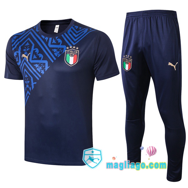 Magliago - Passione Maglie Thai Affidabili Basso Costo Online Shop | Maglie Allenamento Italia + Pantaloni Blu Royal 2020/2021