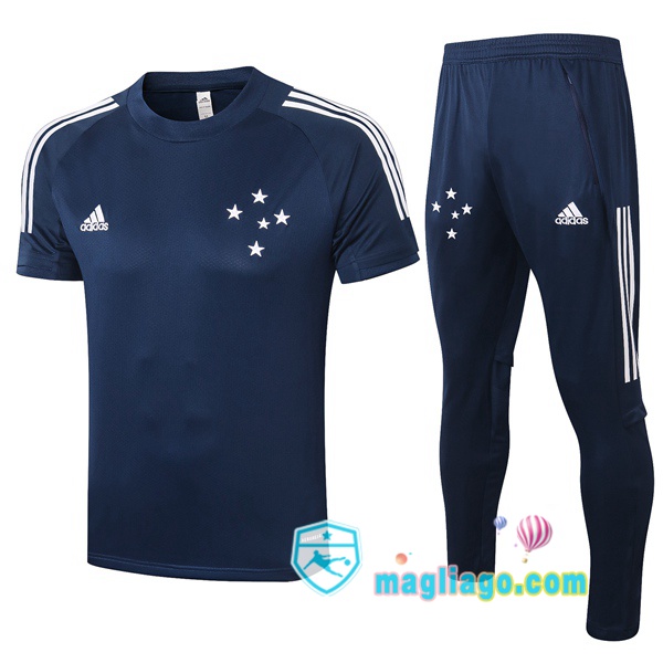 Magliago - Passione Maglie Thai Affidabili Basso Costo Online Shop | Maglie Allenamento Cruzeiro EC + Pantaloni Blu Royal 2020/2021