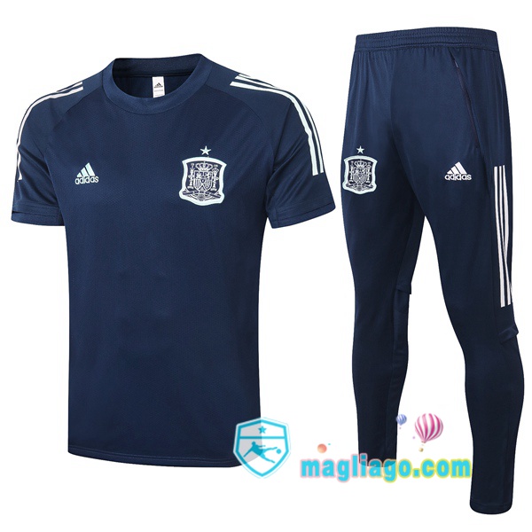 Magliago - Passione Maglie Thai Affidabili Basso Costo Online Shop | Maglie Allenamento Spagna + Pantaloni Blu Royal 2020/2021