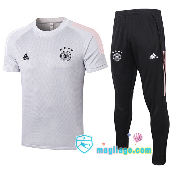 Magliago - Passione Maglie Thai Affidabili Basso Costo Online Shop | Maglie Allenamento Germania + Pantaloni Grigio Chiaro 2020/2021