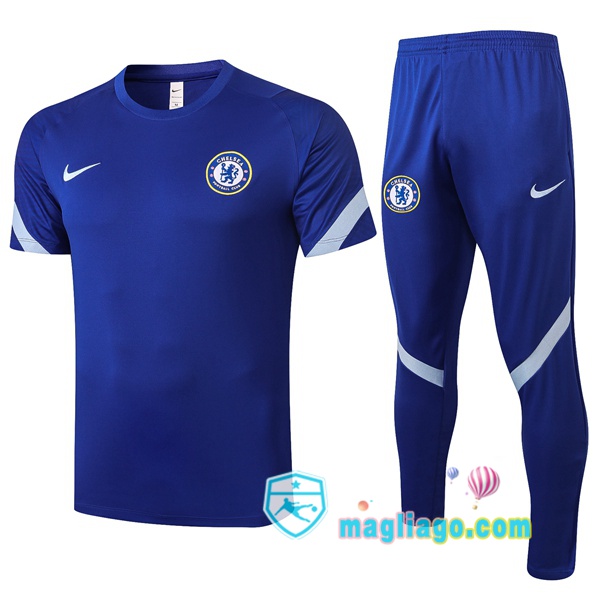 Magliago - Passione Maglie Thai Affidabili Basso Costo Online Shop | Maglie Allenamento FC Chelsea + Pantaloni Blu 2020/2021