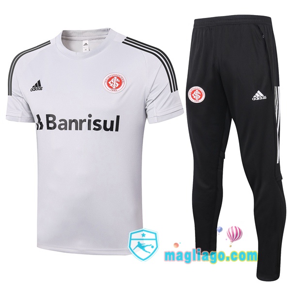 Magliago - Passione Maglie Thai Affidabili Basso Costo Online Shop | Maglie Allenamento SC Internacional + Pantaloni Grigio Chiaro 2020/2021