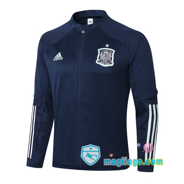 Magliago - Passione Maglie Thai Affidabili Basso Costo Online Shop | Giacca Calcio Spagna Blu Royal 2020/2021