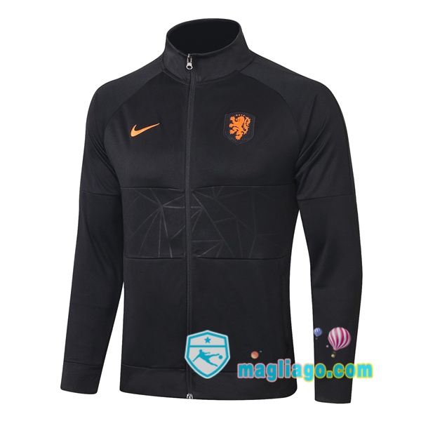 Magliago - Passione Maglie Thai Affidabili Basso Costo Online Shop | Giacca Calcio Paesi Bassi Nero 2020/2021