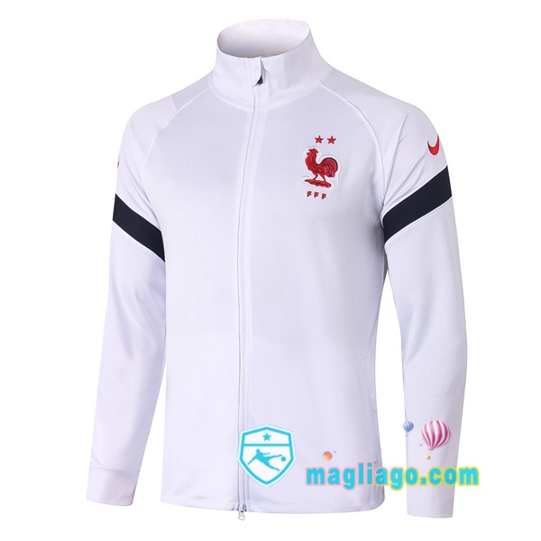 Magliago - Passione Maglie Thai Affidabili Basso Costo Online Shop | Giacca Calcio Francia Bianco 2020/2021