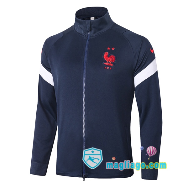 Magliago - Passione Maglie Thai Affidabili Basso Costo Online Shop | Giacca Calcio Francia Blu Royal 2020/2021