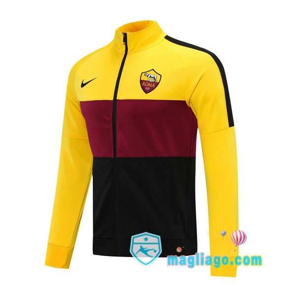 Magliago - Passione Maglie Thai Affidabili Basso Costo Online Shop | Giacca Calcio AS Roma Giallo Rosso Nero 2020/2021