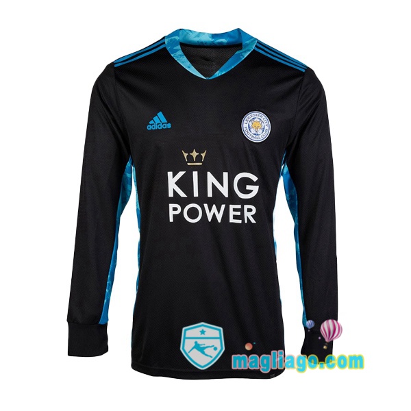 Magliago - Passione Maglie Thai Affidabili Basso Costo Online Shop | Maglia Leicester City Uomo Portiere Maniche Lunghe Nero 2020/2021