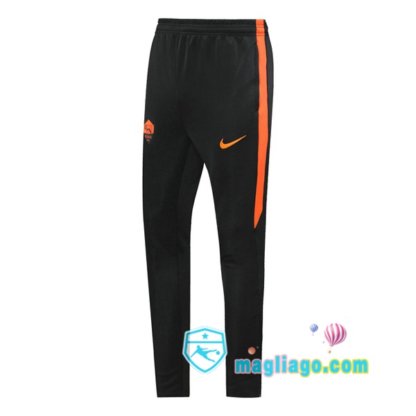Magliago - Passione Maglie Thai Affidabili Basso Costo Online Shop | Pantaloni Da Allenamento AS Roma Nero Arancione 2020/2021
