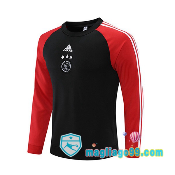 Magliago - Passione Maglie Thai Affidabili Basso Costo Online Shop | Felpe Allenamento AFC Ajax Nero Rosso 2021/2022