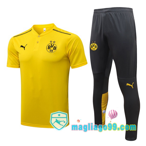 Magliago - Passione Maglie Thai Affidabili Basso Costo Online Shop | Dortmund BVB Polo Maglia Uomo + Pantaloni Giallo 2021/2022