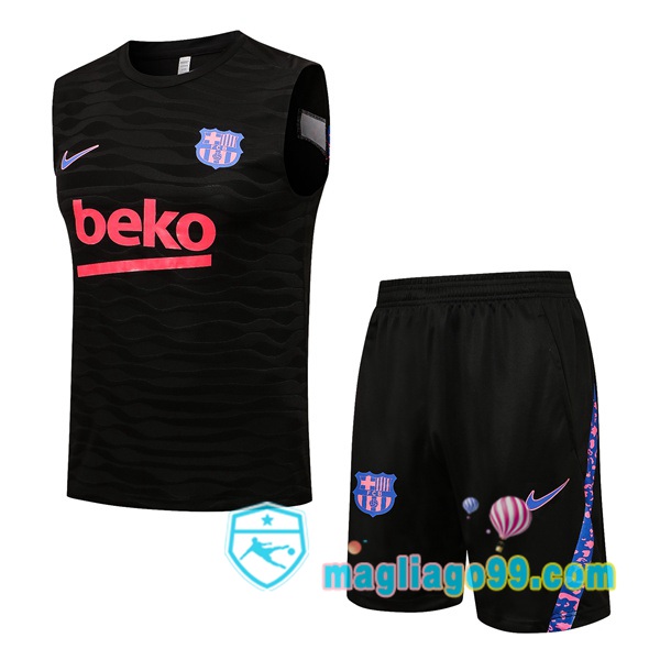 Magliago - Passione Maglie Thai Affidabili Basso Costo Online Shop | Gilet Calcio FC Barcellona + Shorts Nero 2021/2022