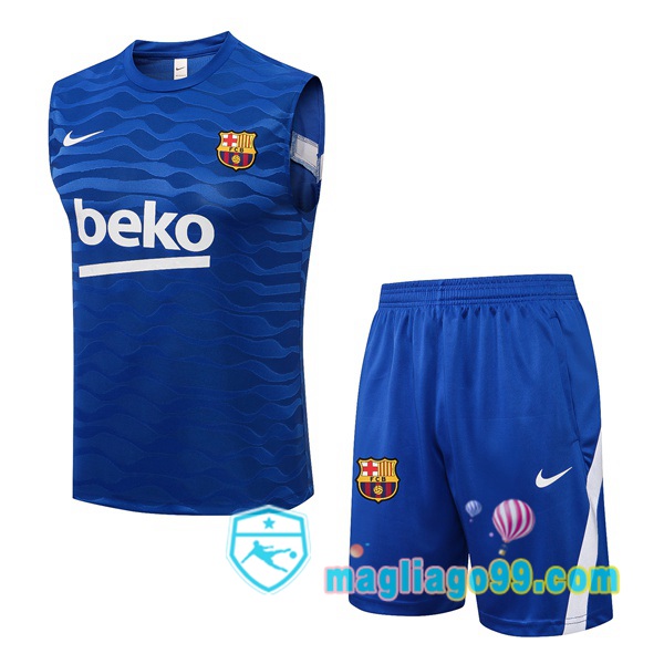 Magliago - Passione Maglie Thai Affidabili Basso Costo Online Shop | Gilet Calcio FC Barcellona + Shorts Blu 2021/2022