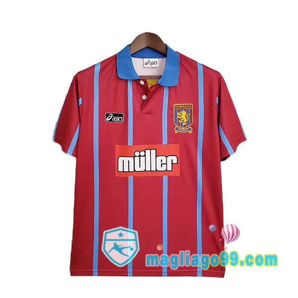 1993-1995 Aston Villa Retro Prima Maglia Storica Rosso