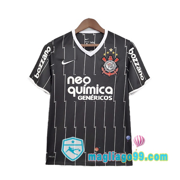 Magliago - Passione Maglie Thai Affidabili Basso Costo Online Shop | 2011-2012 Corinthians Retro Seconda Maglia Storica Nero
