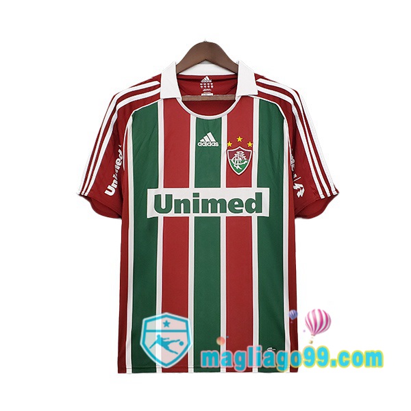 Magliago - Passione Maglie Thai Affidabili Basso Costo Online Shop | 2008-2009 Fluminense Retro Prima Maglia Storica Rosso Verde
