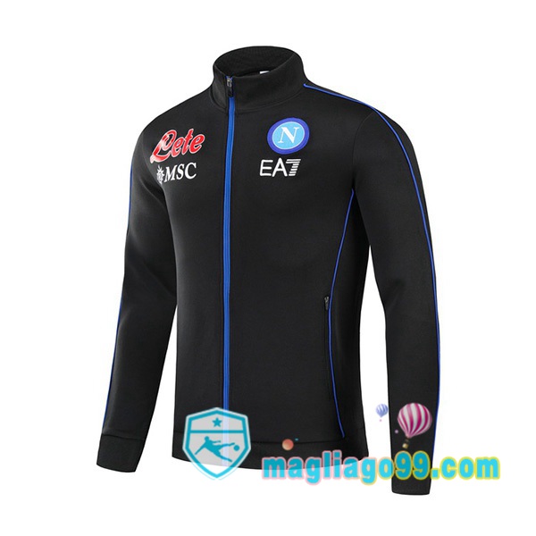 Magliago - Passione Maglie Thai Affidabili Basso Costo Online Shop | Giacca Calcio SSC Napoli Nero 2021/2022