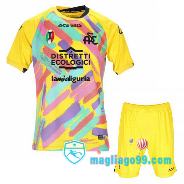 Magliago - Passione Maglie Thai Affidabili Basso Costo Online Shop | Maglia Spezia Calcio Bambino Terza Giallo 2022/2023