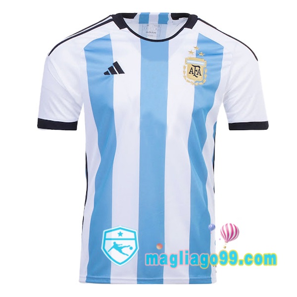 Magliago - Passione Maglie Thai Affidabili Basso Costo Online Shop | 3 Stelle Nazionale Maglia Calcio Argentina Prima Blu Bianco 2022/2023