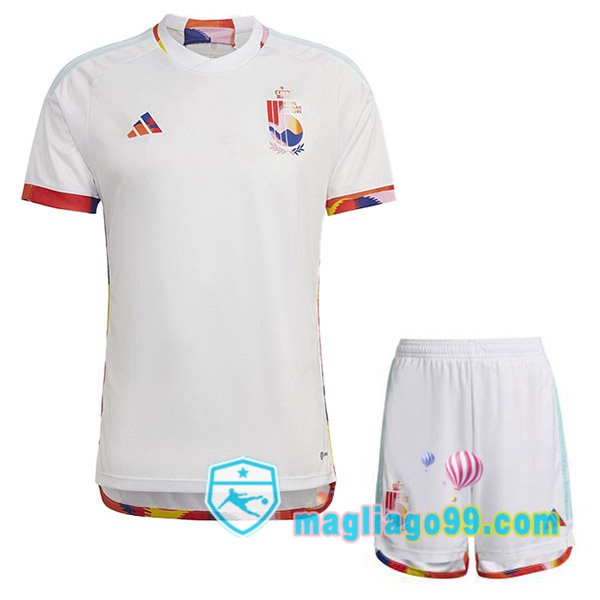 Magliago - Passione Maglie Thai Affidabili Basso Costo Online Shop | Nazionale Maglia Calcio Belgio Bambino Seconda Bianco 2022/2023