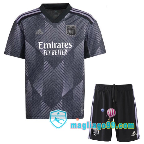 Magliago - Passione Maglie Thai Affidabili Basso Costo Online Shop | Maglia Lyon OL Bambino Terza Nero 2022/2023