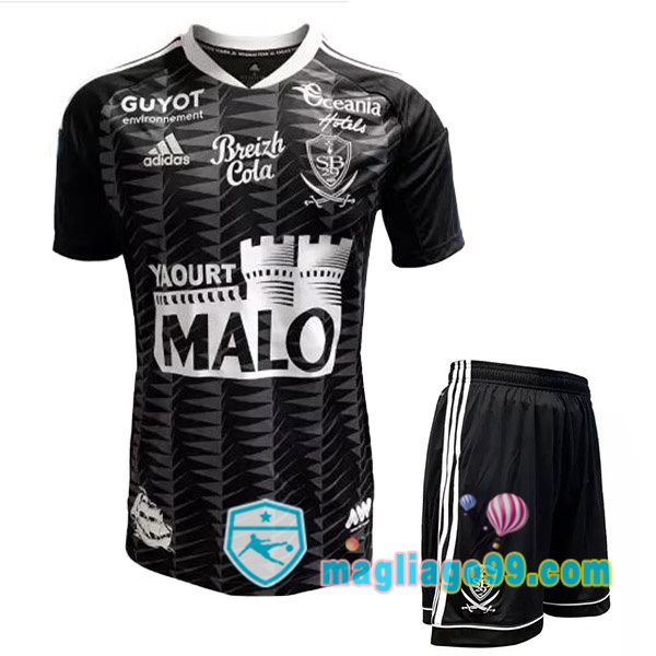 Magliago - Passione Maglie Thai Affidabili Basso Costo Online Shop | Maglia Stade Brestois Bambino Terza Nero 2022/2023