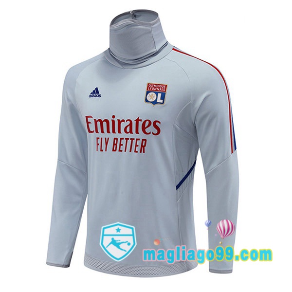 Magliago - Passione Maglie Thai Affidabili Basso Costo Online Shop | Felpe Allenamento Lyon OL Collo Alto Grigio 2022/2023