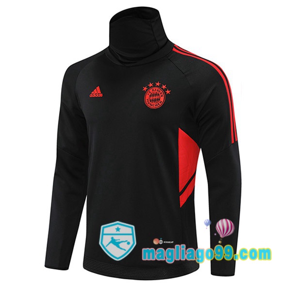 Magliago - Passione Maglie Thai Affidabili Basso Costo Online Shop | Felpe Allenamento Bayern Monaco Collo Alto Nero 2022/2023