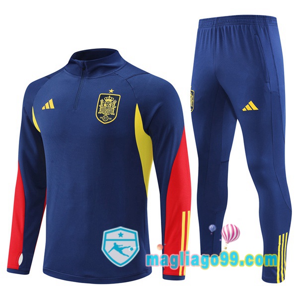 Magliago - Passione Maglie Thai Affidabili Basso Costo Online Shop | Tuta da Allenamento Spagna Blu Royal 2022/2023
