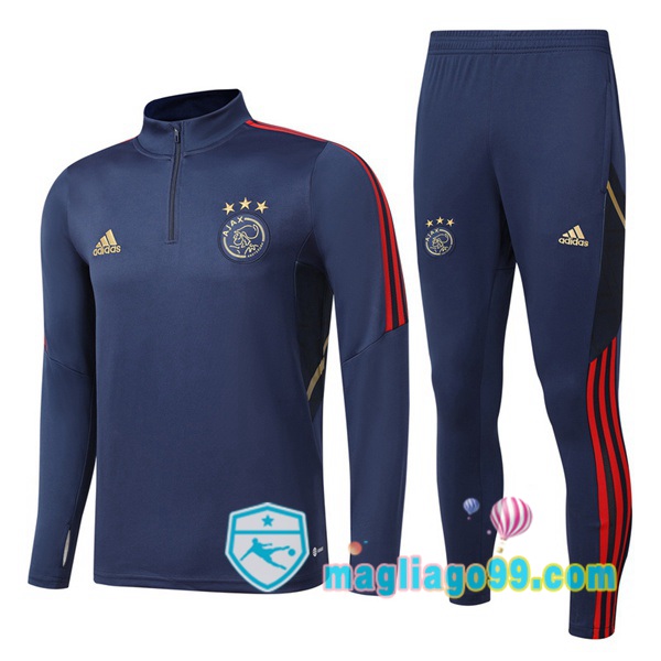 Magliago - Passione Maglie Thai Affidabili Basso Costo Online Shop | Tuta da Allenamento AFC Ajax Blu Royal 2022/2023