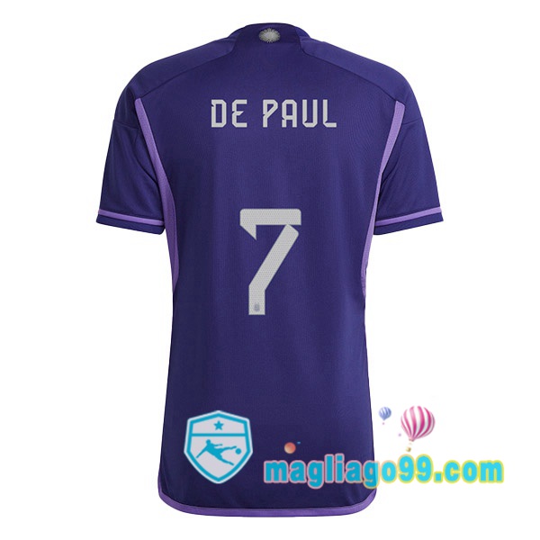 Magliago - Passione Maglie Thai Affidabili Basso Costo Online Shop | Nazionale Maglia Calcio Argentina (DE PAUL 7) Seconda Porpora Coppa del Mondo 2022