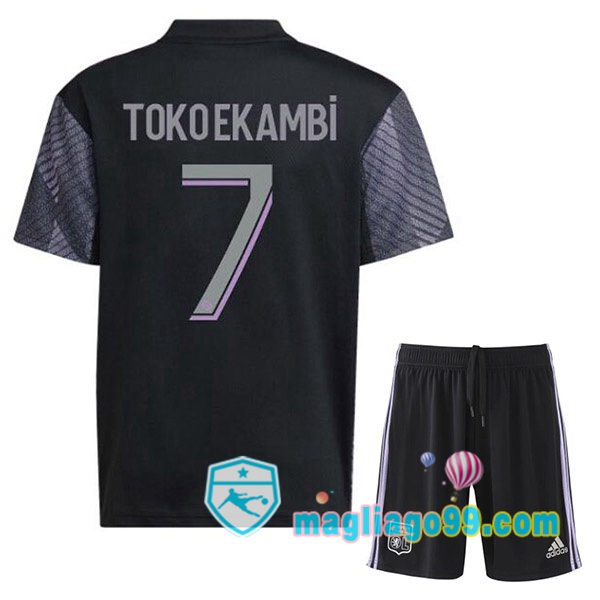 Magliago - Passione Maglie Thai Affidabili Basso Costo Online Shop | Maglia Lyon OL (TOKO EKAMBI 7) Bambino Terza Nero 2022/2023