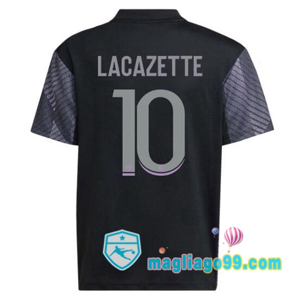 Magliago - Passione Maglie Thai Affidabili Basso Costo Online Shop | Maglia Lyon OL (LACAZETTE 10) Terza Nero 2022/2023