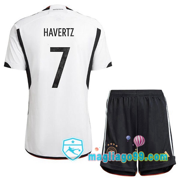Magliago - Passione Maglie Thai Affidabili Basso Costo Online Shop | Nazionale Maglia Calcio Germania (HAVerdeZ 7) Bambino Prima Nero Bianco 2022/2023