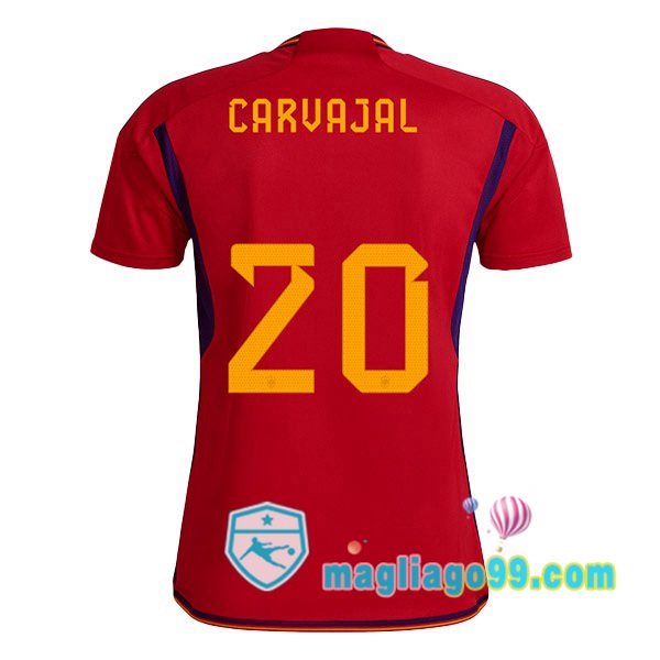Magliago - Passione Maglie Thai Affidabili Basso Costo Online Shop | Nazionale Maglia Calcio Spagna (CARVAJAL 20) Prima Rosso 2022/2023