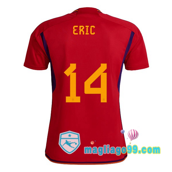 Magliago - Passione Maglie Thai Affidabili Basso Costo Online Shop | Nazionale Maglia Calcio Spagna (ERIC 14) Prima Rosso 2022/2023