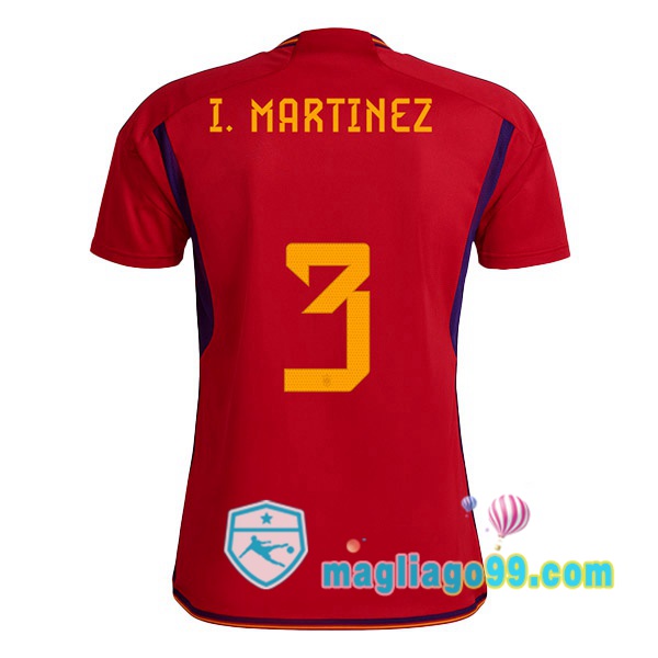 Magliago - Passione Maglie Thai Affidabili Basso Costo Online Shop | Nazionale Maglia Calcio Spagna (I. MARTINEZ 3) Prima Rosso 2022/2023