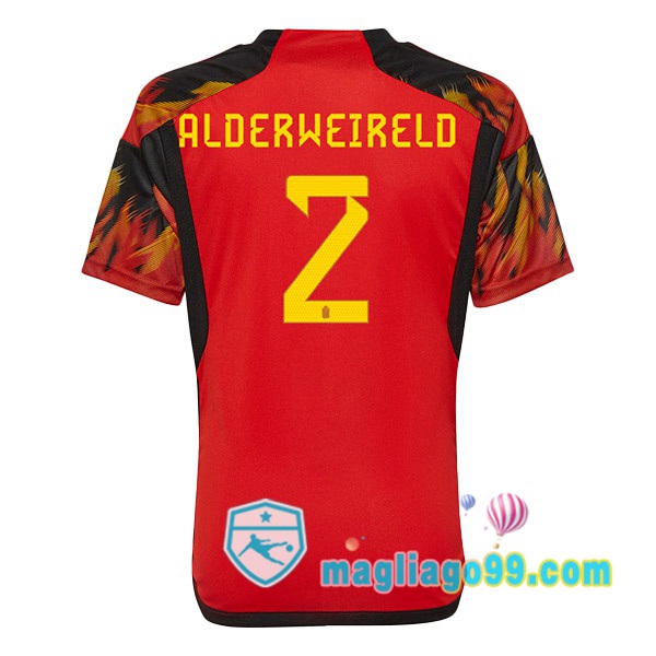 Magliago - Passione Maglie Thai Affidabili Basso Costo Online Shop | Nazionale Maglia Calcio Belgio (ALDERWEIRELD 2) Prima Rosso 2022/2023