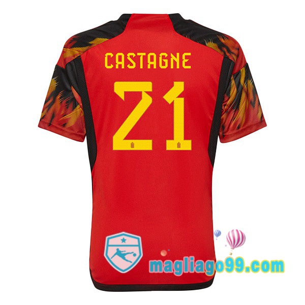 Magliago - Passione Maglie Thai Affidabili Basso Costo Online Shop | Nazionale Maglia Calcio Belgio (CASTAGNE 21) Prima Rosso 2022/2023